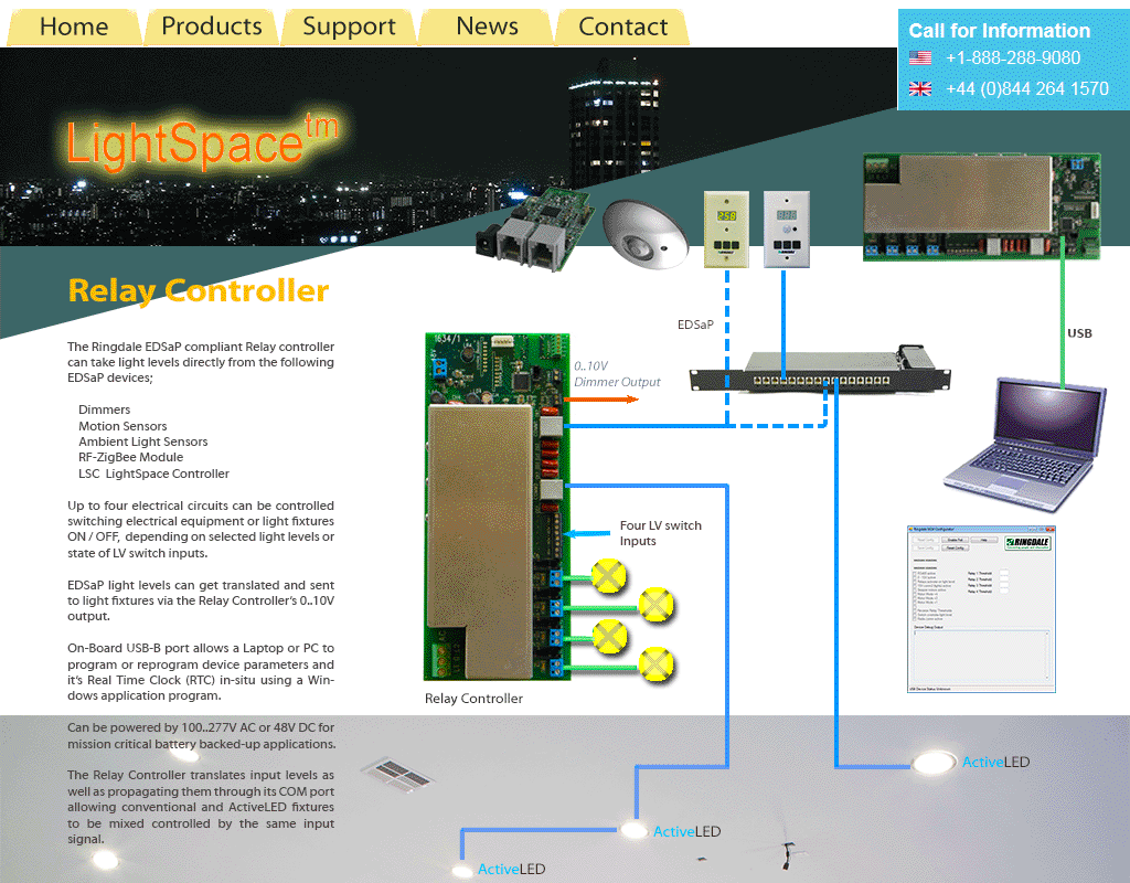 LightSpace(R) Relay Controller from Ringdale - Building Automation Devices and Software